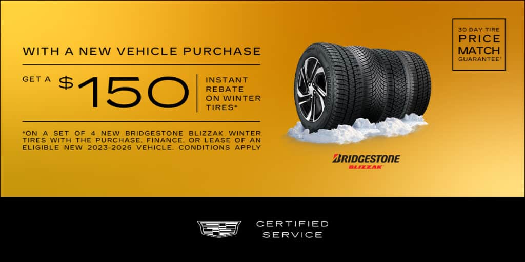 GET A $150 INSTANT REBATE ON WINTER TIRES*