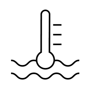Icon of a thermometer in fluid.
