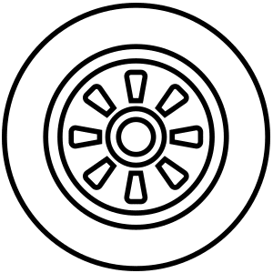 Icon of a car tire.