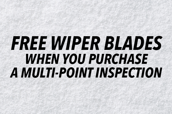 Free Wiper Blades with Purchase of Multi – Point Inspection